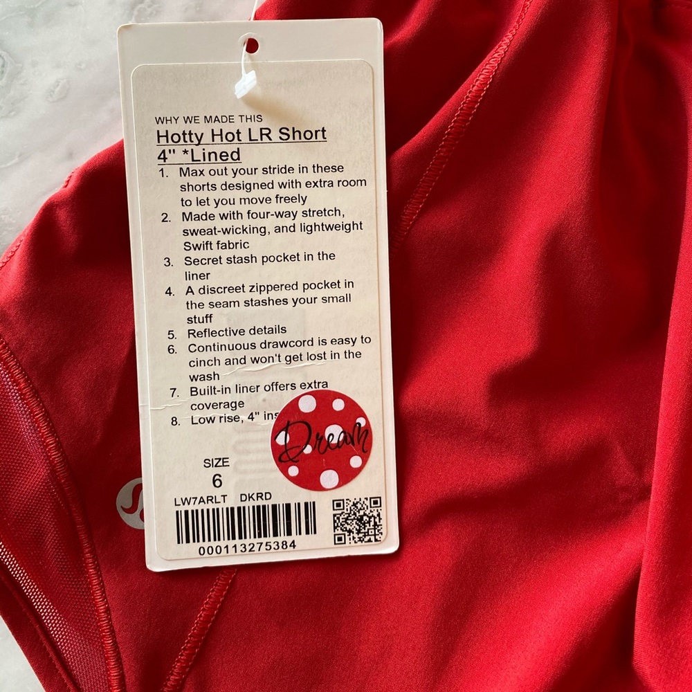 Hotty hot short, size 6 NWT